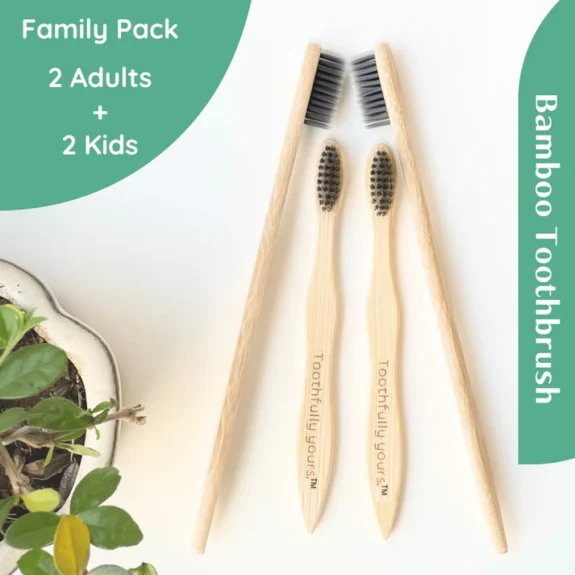 Bamboo Toothbrush - Family Pack (2 Adults 2 Kids) - Image 5