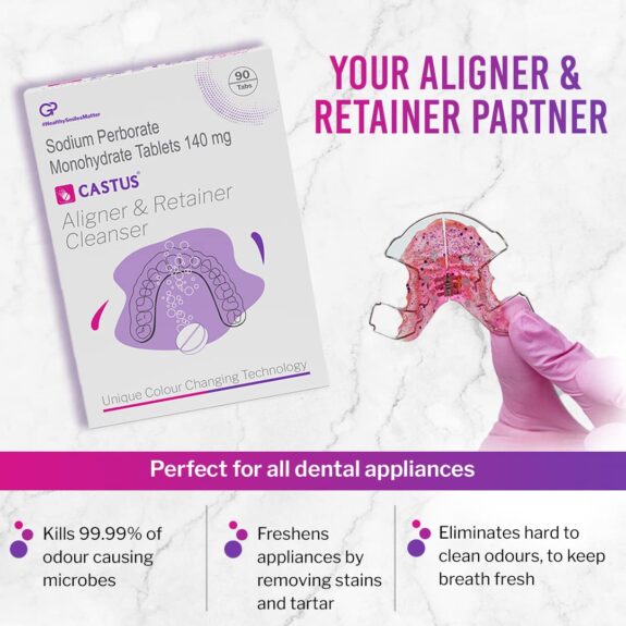 Castus Retainer & Aligners Cleanser Tablets | 90 Tablets - Image 5